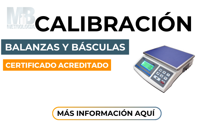 Calibración de balanzas y básculas con certificado acreditado