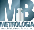 Logotipo de MB Metrología con el eslogan "Trazabilidad para la industria"